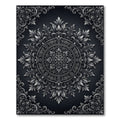 Ornate Scrollwork Mandala Gray Rug