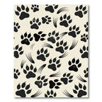 Monochromatic Animal Paw Scratch Accent Rug