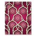 Magenta Floral Mandala Arched Lattice Rug