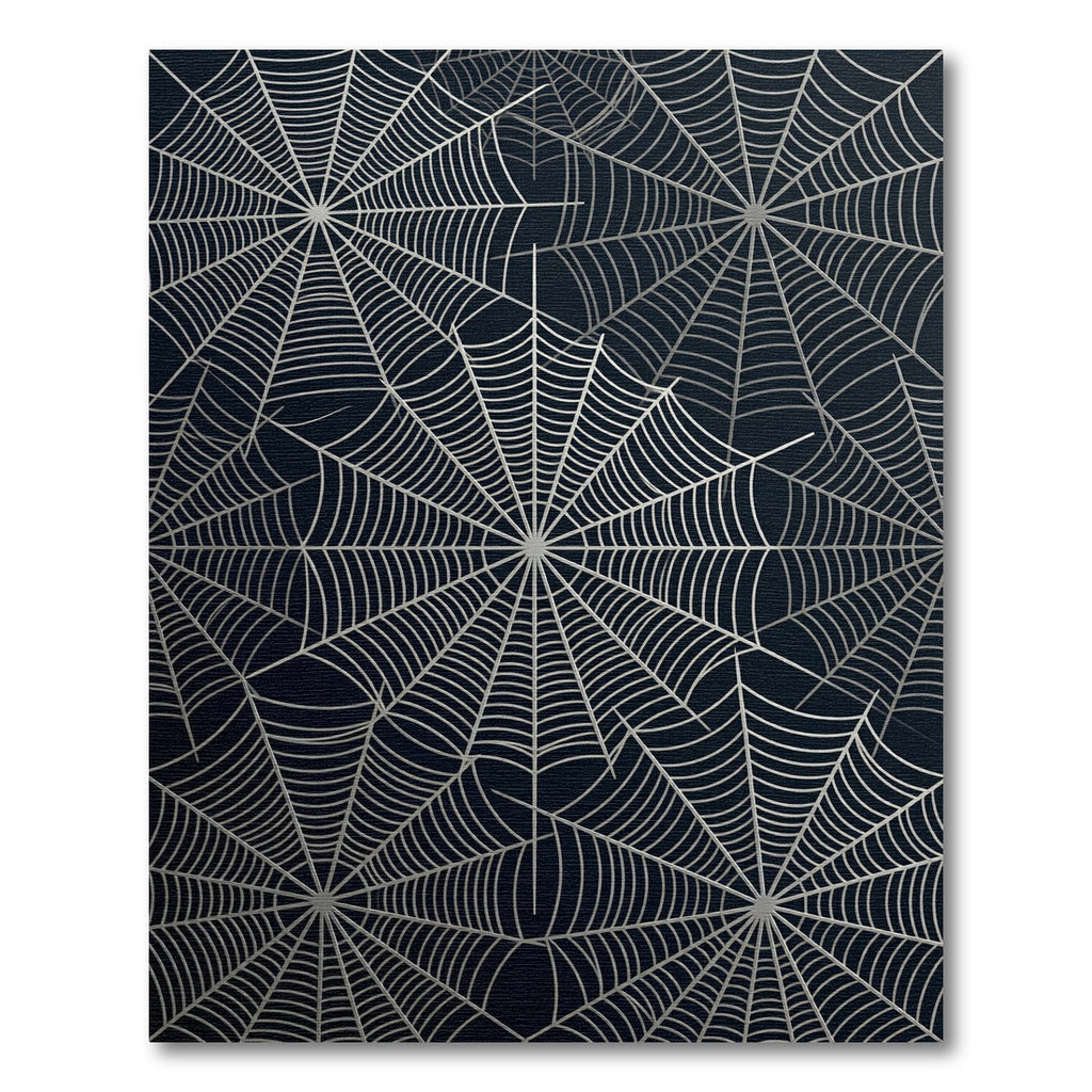 Silver Spiderweb Radial Net Rug