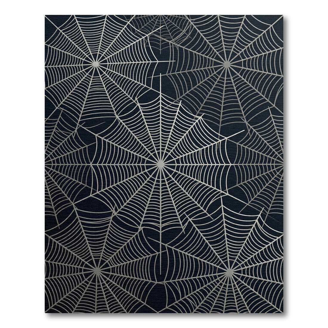 Silver Spiderweb Radial Net Rug