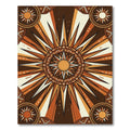 Radiant Golden Sunburst Earthy Geometric Rug