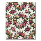 Romantic Peony Rose Garden Wreath Rug