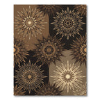Golden Starburst Medallion Geometric Arrangement Rug