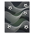 Monochrome Soccer Ball Flowing Net Rug