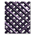 Modern Purple Geometric Intersecting Grid Rug