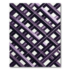 Modern Purple Geometric Intersecting Grid Rug