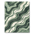 Abstract Emerald Wave Fluid Marble Rug