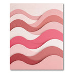 Abstract Wavy Layers in Soft Pink Rug