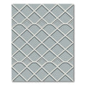 Geometric Diamond Grid Slate Gray Rug