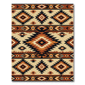 Bold Earthy Geometric Southwest Diamond Rug