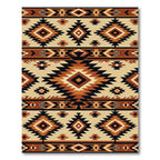 Bold Earthy Geometric Southwest Diamond Rug