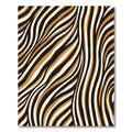 Abstract Caramel and Onyx Zebra Stripe Rug