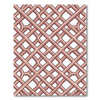 Blush Interlocking Lattice Geometric Rug