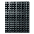 Minimalist Charcoal Grid Geometric Square Rug