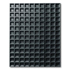 Minimalist Charcoal Grid Geometric Square Rug