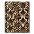 Intricate Gold Filigree Royal Archwork Rug