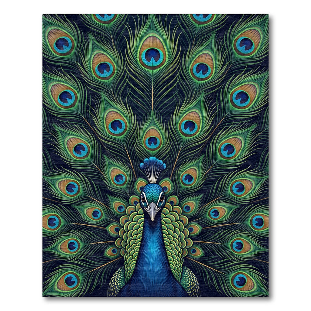Elegant Teal Peacock Feather Symmetry Rug