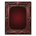 Ornate Oxblood Baroque Filigree Frame Rug