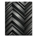 Metallic Charcoal Chevron Geometric Rug