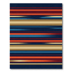Modern Multicolored Parallel Horizontal Stripe Rug