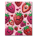Happy Strawberry Delight Pattern Rug