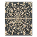 Cream Floral Rose Medallion Lattice Rug