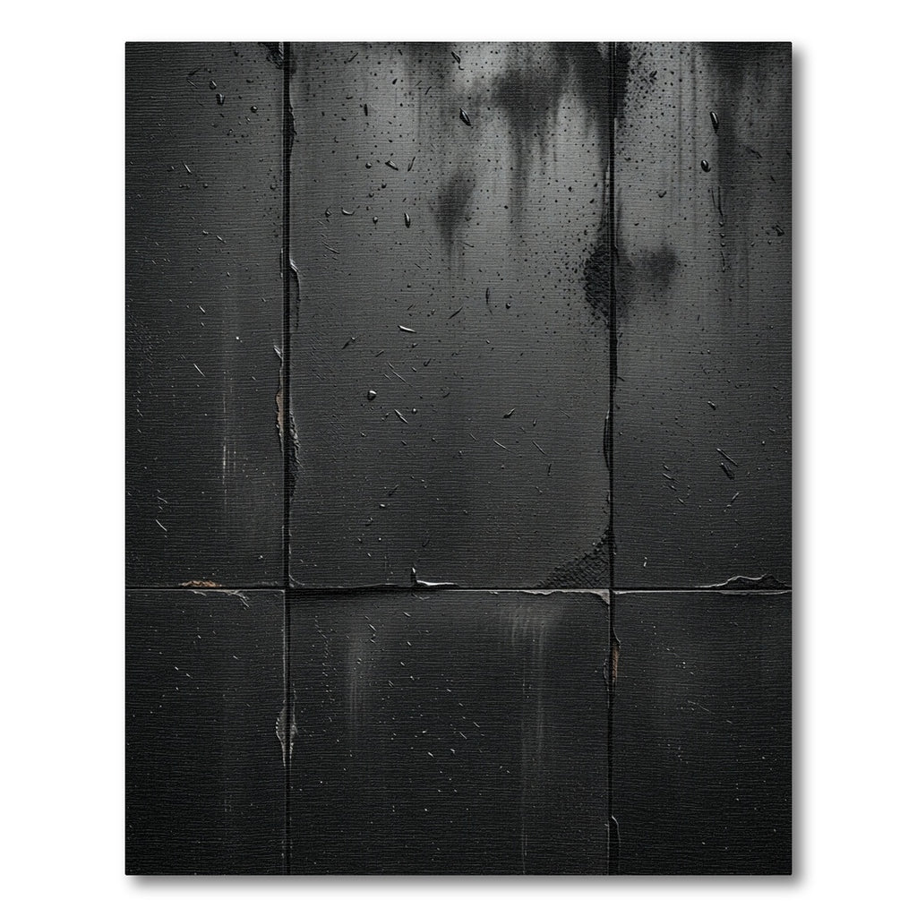 Dark Slate Speckled Texture Panels Rug