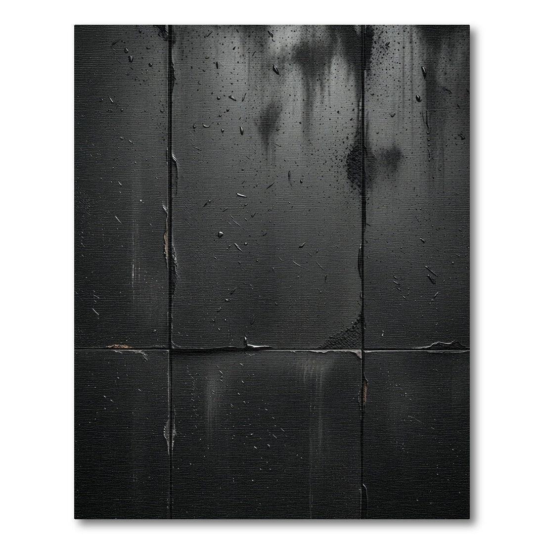 Dark Slate Speckled Texture Panels Rug