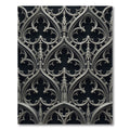 Gothic Charcoal Iron Trefoil Arches Rug