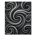 Monochrome Swirl Flow Rug