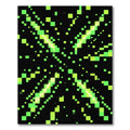 Neon Pixel Lime Green Geometric Explosion Rug
