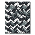 Monochromatic Jagged Mountain Peaks Rug
