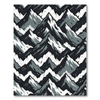 Monochromatic Jagged Mountain Peaks Rug