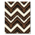 Dark Espresso Chevron Library Shelving Rug