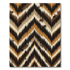 Earthy Geometric Zigzag Chevron Rug