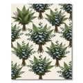 Green Fern Eucalyptus Botanical Arrangement Rug