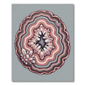 Pink Crystal Agate Gemstone Slice Rug