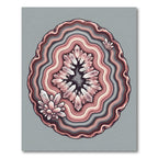 Pink Crystal Agate Gemstone Slice Rug