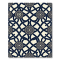 Navy Intertwined Lines Gold Mandala Rug