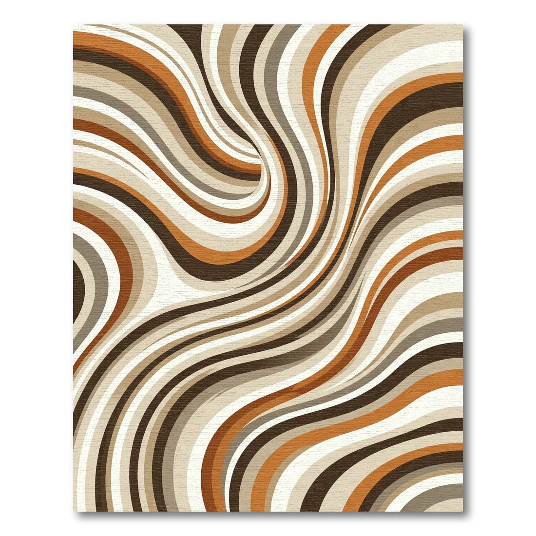 Earthy Swirl Tones Stripe Rug