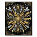 Art Deco Gold Jazz Instrument Medallion Rug