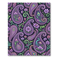 Vibrant Paisley Purple Floral Compositions Rug