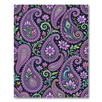 Vibrant Paisley Purple Floral Compositions Rug