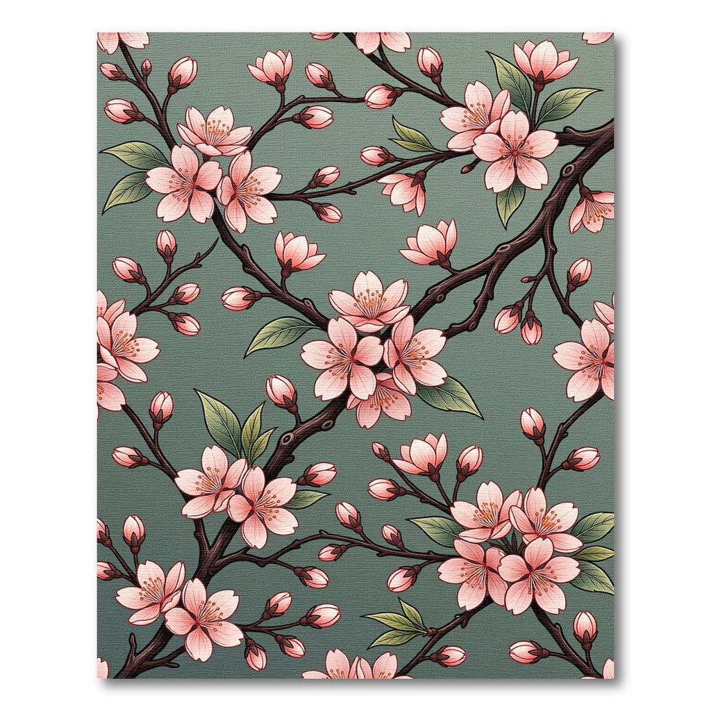 Pink Blossom Branch Serene Background Rug