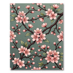 Pink Blossom Branch Serene Background Rug