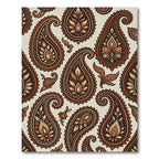 Warm Earthy Tone Paisley Floral Rug