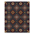 Burgundy Golden Floral Diamond Trellis Rug