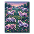 Whimsical Pastel Unicorn Flower Meadow Rug