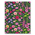 Whimsical Vibrant Pink Floral Garden Rug
